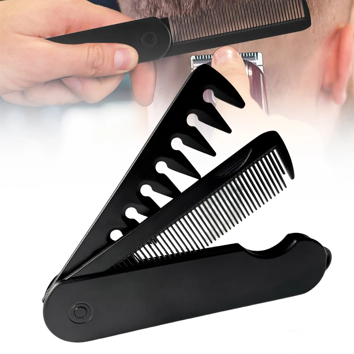 Men'S Grooming Accessories Kit - Pettine Tascabile Pieghevole da Uomo 2