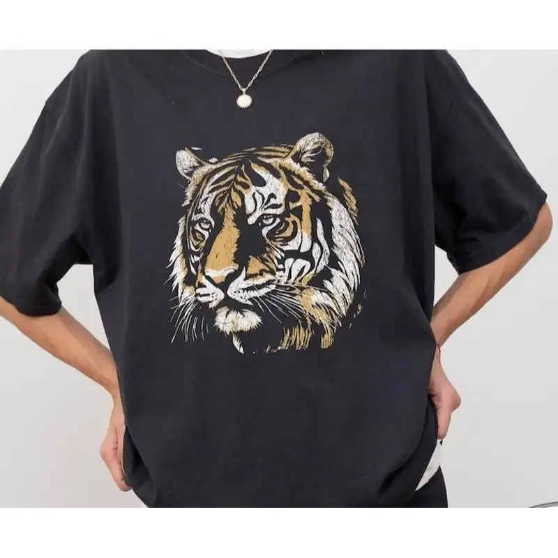 Tiger Vintage T Shirt Lover Wild Cat Retro