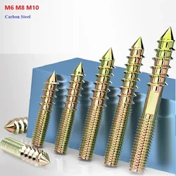 행어 볼트 더블 헤드 노란색 아연 도금 M6 M8 M10 다월 나사, 목재 가구용 셀프 태핑 나사