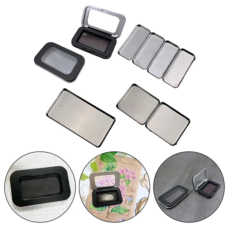 Rectangle Sewing Needle Storage Case Magnetic Embroidery Needles Holder Buttons Pins Work Box For Tool Accessories