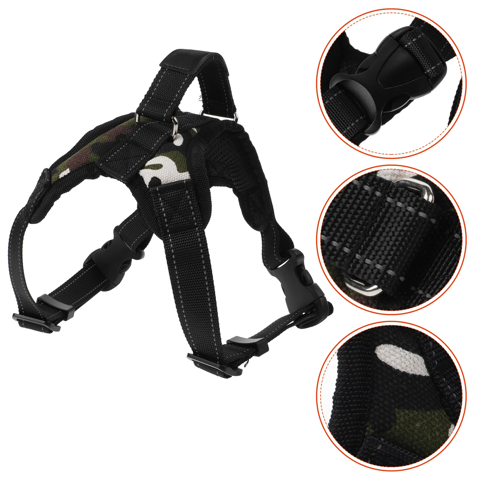 

Camouflage S Dog Oxford Cloth Saddle Style Quick Release Buckle Durable Comfortable Control For Medium Large Puppy Pet Harness