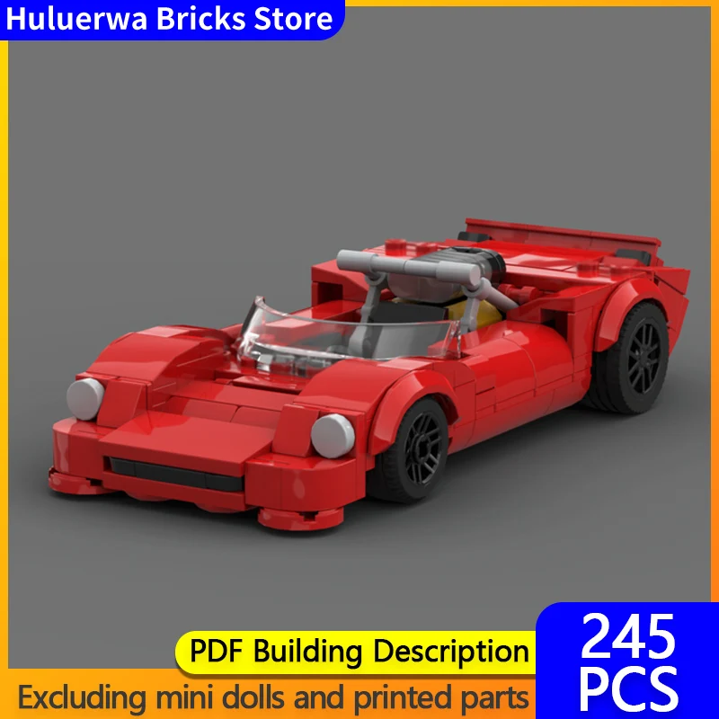 

Speed Racing Car Model MOC Building Bricks T70 Spyder Convertible Hypercar Modular Technology Gifts Holiday Assemble Toys Suit