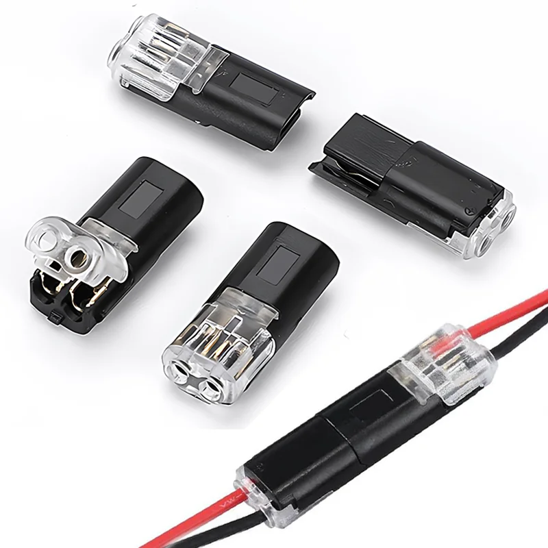 10/20/30/50pcs 2 Pin Way Plug Wire Cable Snap Connector Quick Connector Waterproof Double-Wire Pluggable Connector Automotive