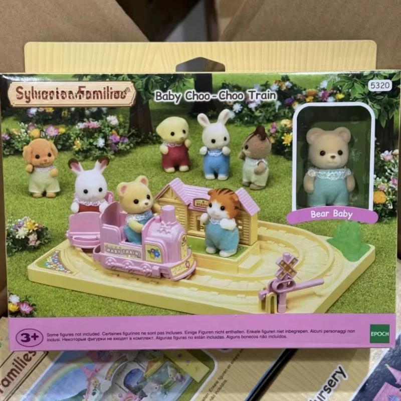 

Sylvanian Anime Figures Toy Baby Choo-Choo Train Orest Doll Figrues Room Ornaments Families Christmas Flocking Toy Gift