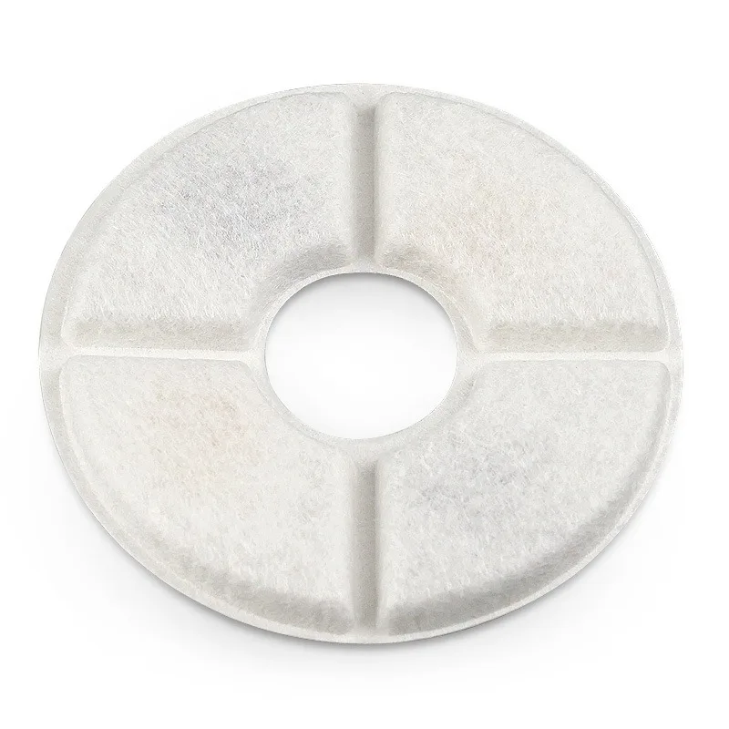 Pet automatic water dispenser filter element Coconut shell activated carbon round filter cotton