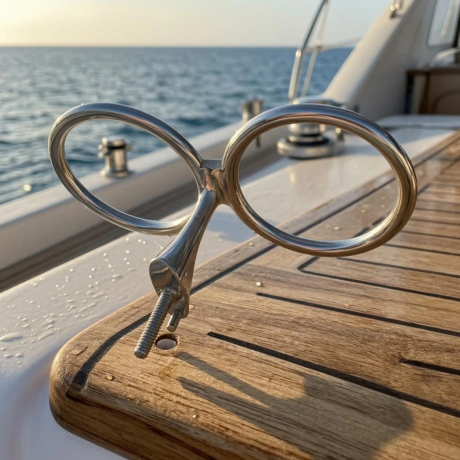 Double Loop Cup Holder Mirror Polished Boat Accessory for Household Use