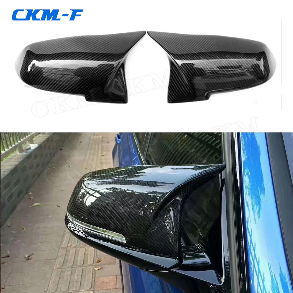 

1 2 3 4 Series Carbon Fiber & ABS Rear View Mirror Cover Caps for BMW M3 M4 look F20 F30 F32 F33 F36 X1 E84 12-18 AN Style