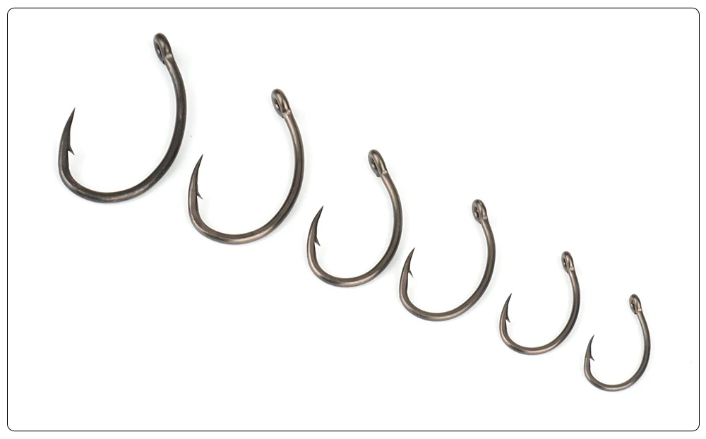 Hirisi 200 Stück Karpfenangelhaken Beschichtete Hochkarbon-Edelstahl Widerhaken-Set mit Original-Einzelhandelsverpackung 8011 – Detail 6