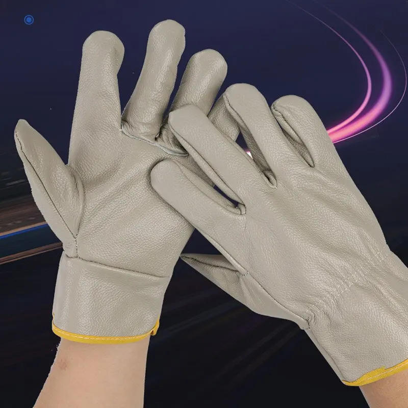 Welder\'s Gloves Wear-resistant Oil Insulation Thickened Head Layer Cowhide Welding Driver Labor Protection Gloves