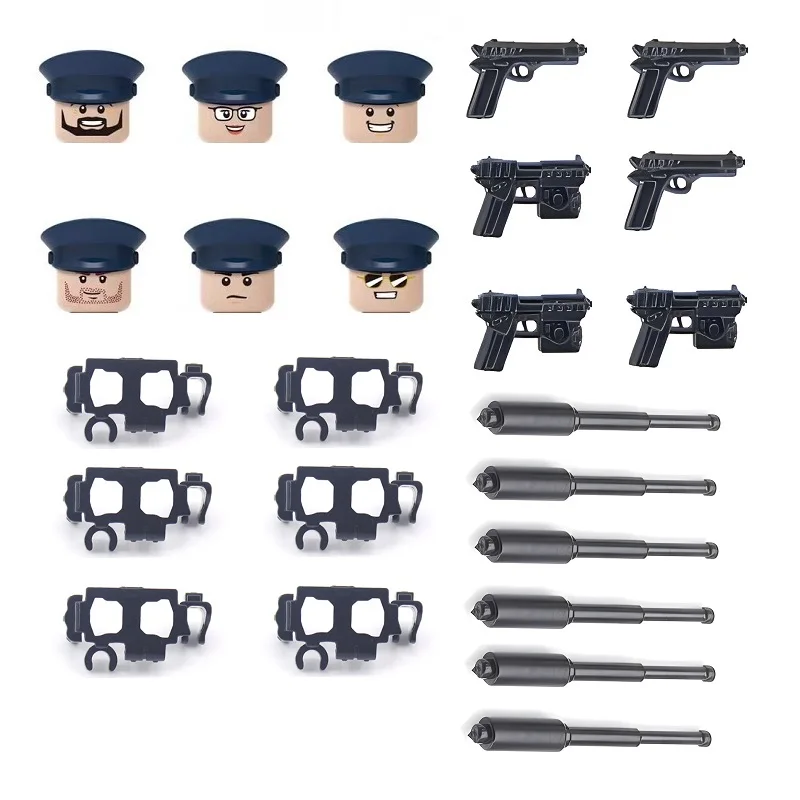 

U.S.A City Police Building Blocks Educational Toys Swat Military Weapons Gun Figures Military Army Blocks Mini Toys for Children