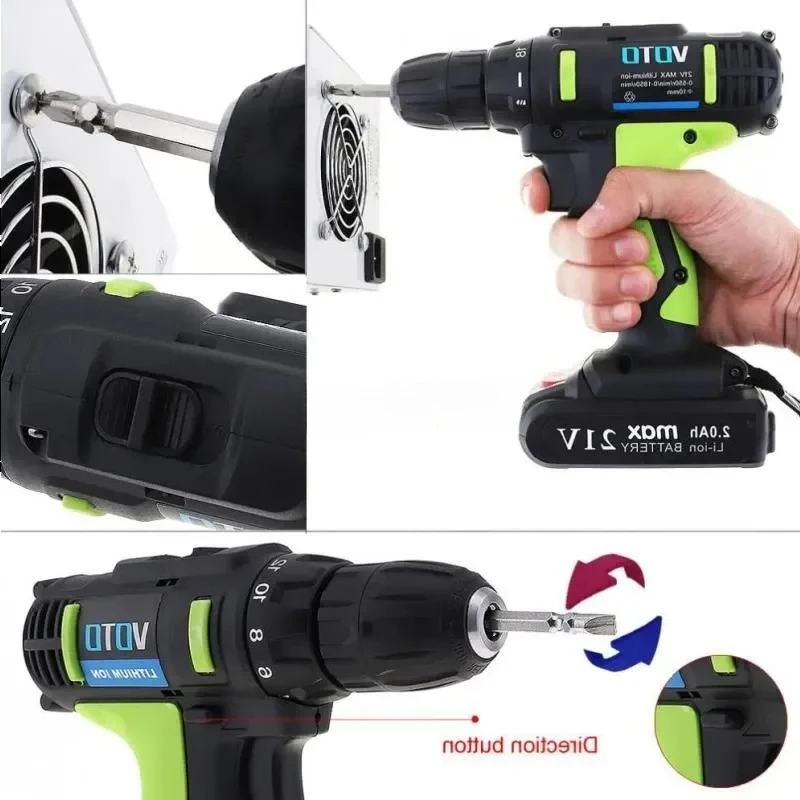 AC110V Cordless 21V Electric Screwdriver  For Handling Screws / Pun