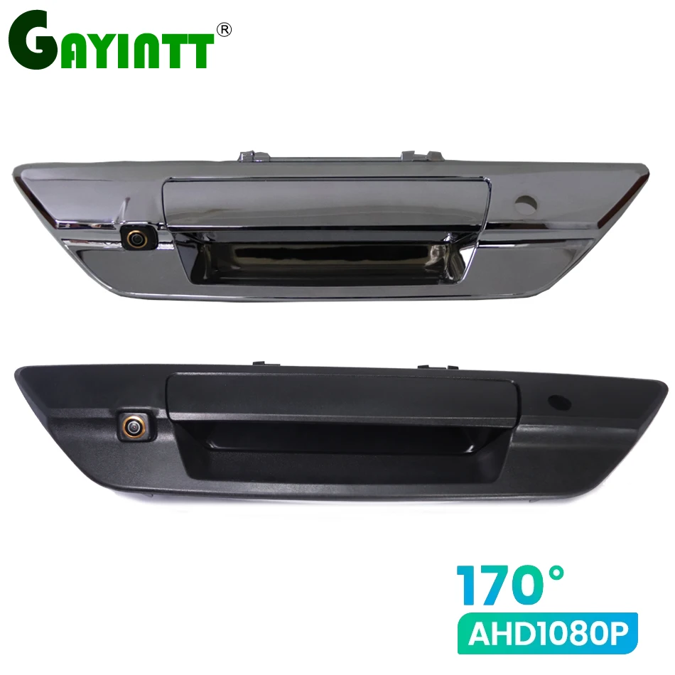 GAYINTT AHD 170 Degree  Chrome Tailgate Door Handle with Key-Hole Rear View Pickup Truck Camera for Toyota Hilux revo 2015-2021