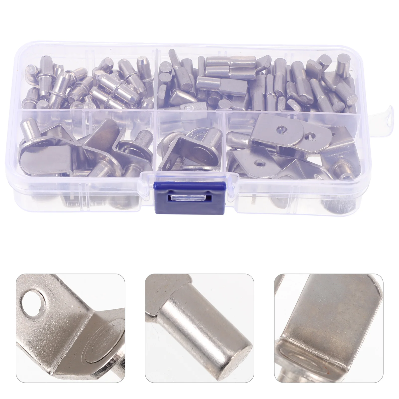 113 قطعة مقاطع الرف خزانة النيكل مطلي الحديد الرف أوتاد دعم دائم لخزائن الكتب خزائن خزانة دعم #1