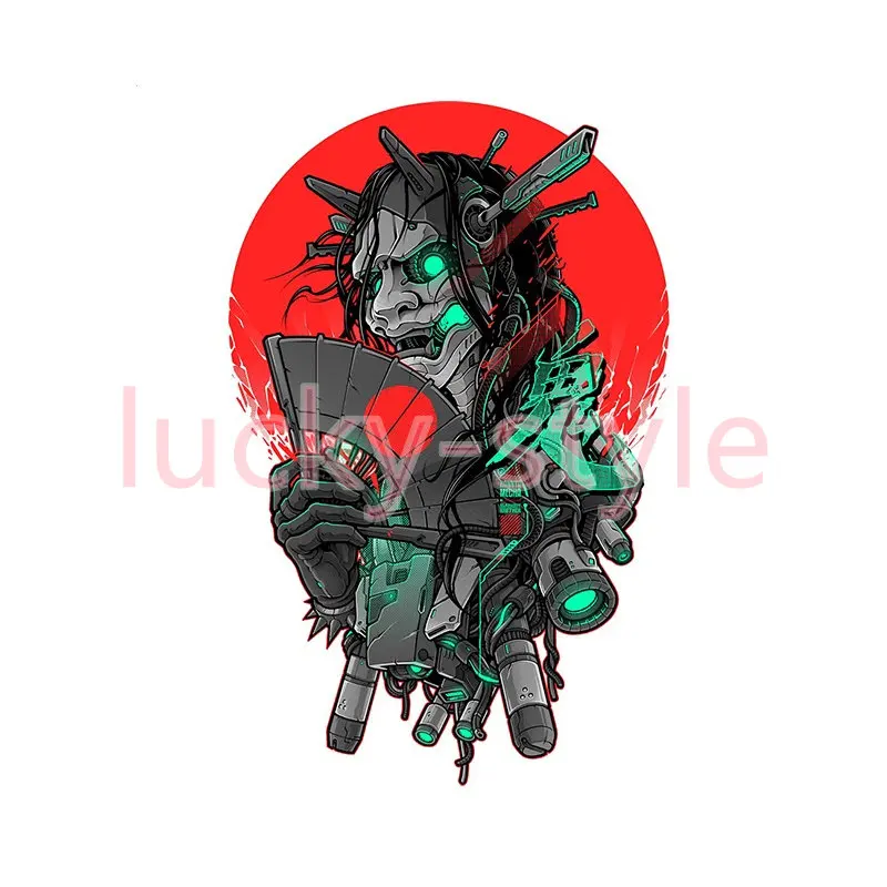 Personalized Japanese Samurai Ninja Car Stickers Refrigerator Motorcycle Bumper Decals Waterproof Window Laptop Decoration