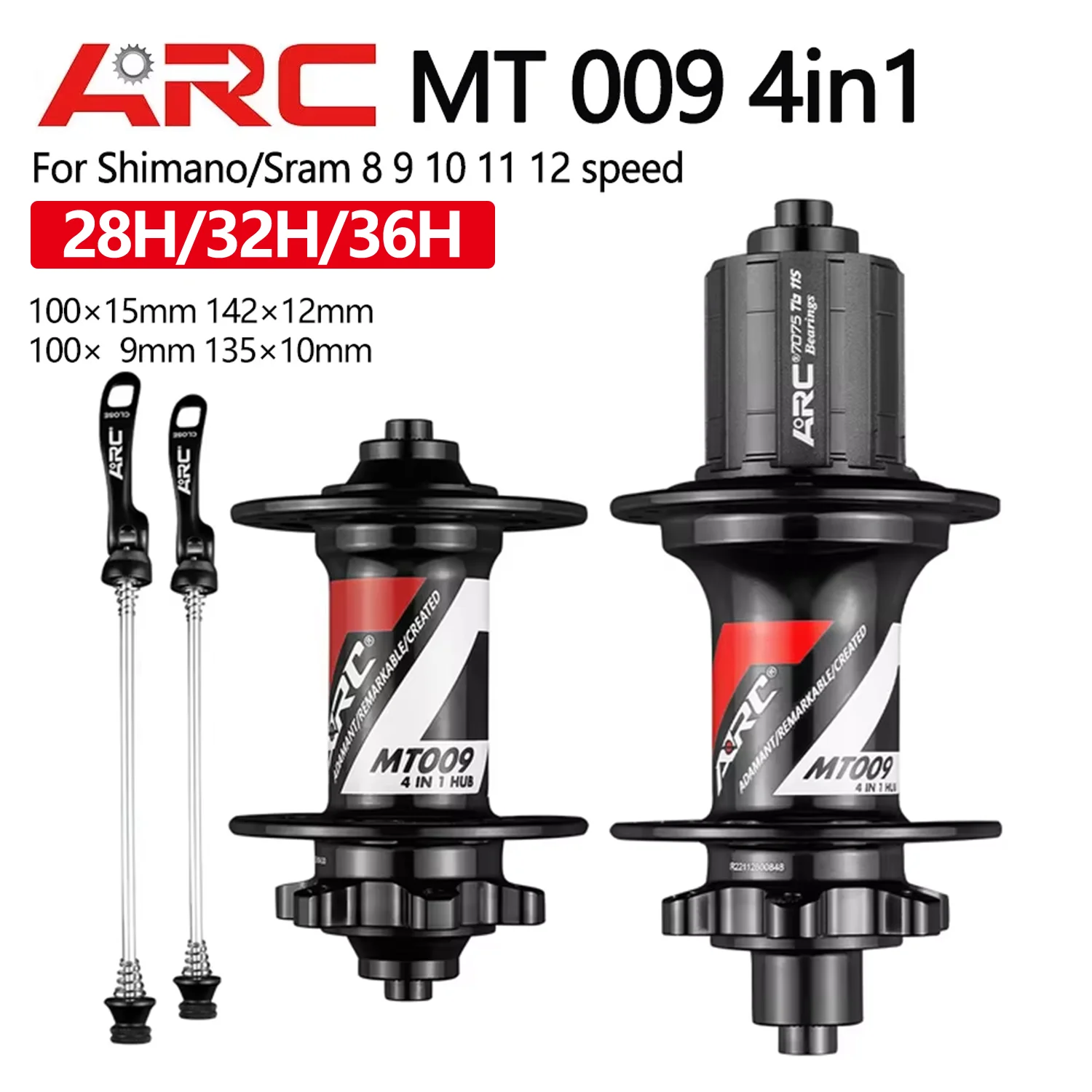 

Велосипедная ступица Cube ARC MT009 MTB Noisy Cube 28 32 36 отверстий 6 собак HG MS XD 8-12 Speed Freehub Герметичный подшипник Горная передняя задняя ступица