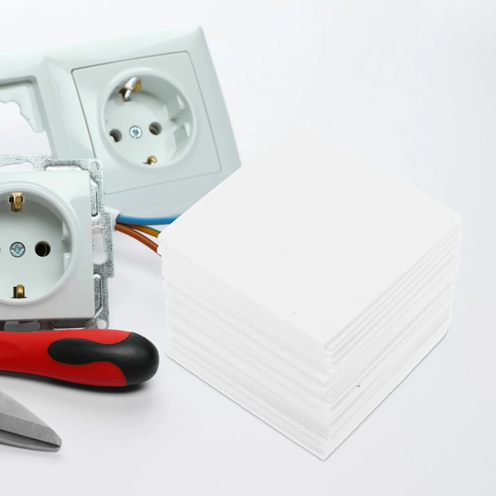 

20pcs Electrical Outlet Insulation Pads Windproof Socket Wall Plate Gasket Waterproof Durable Outdoor Use Home Office Commercial