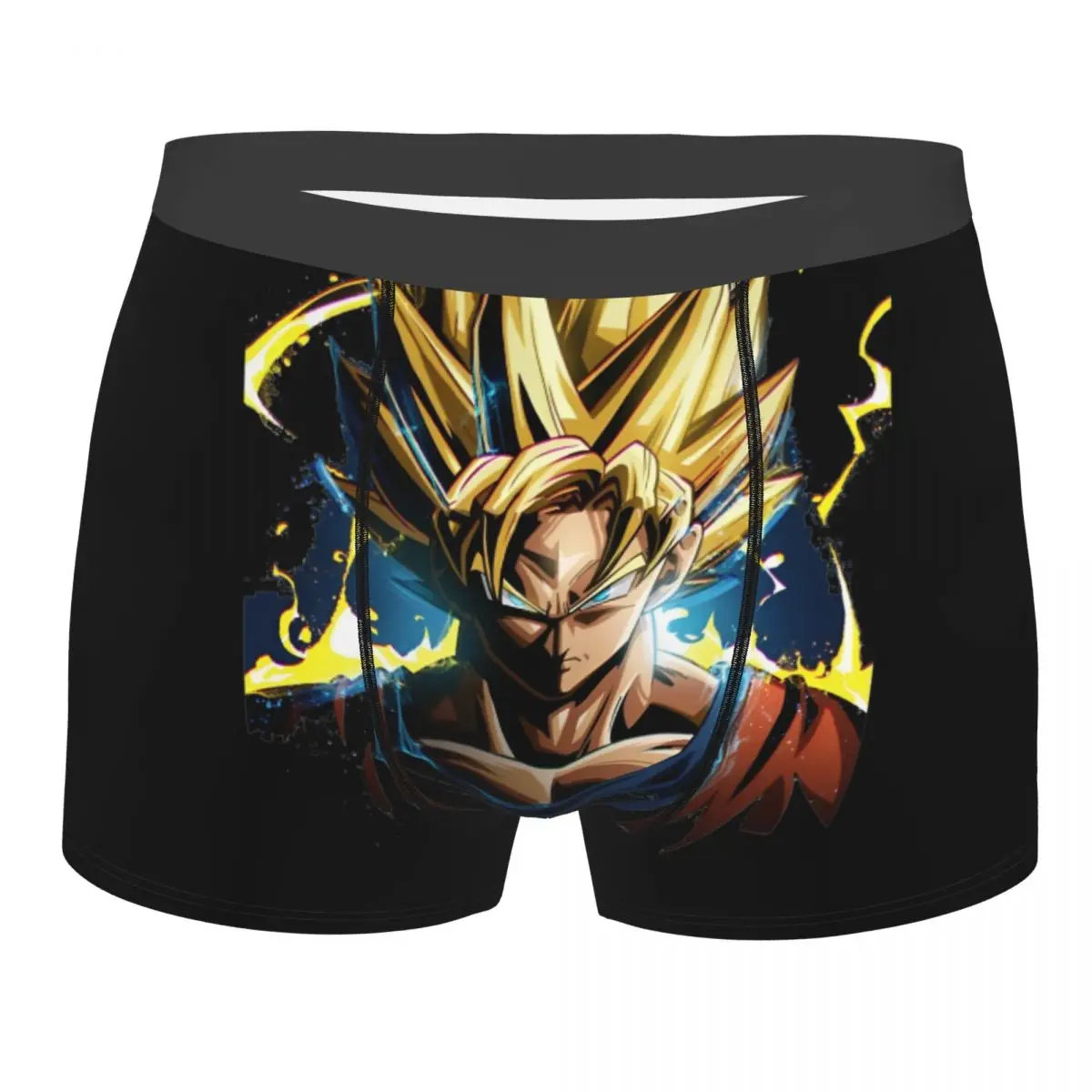 Men's Goku Dragon Ball Z Manga Super Siyan Cartoon Underwear Humor Boxer Briefs Shorts Panties Homme Soft Underpants