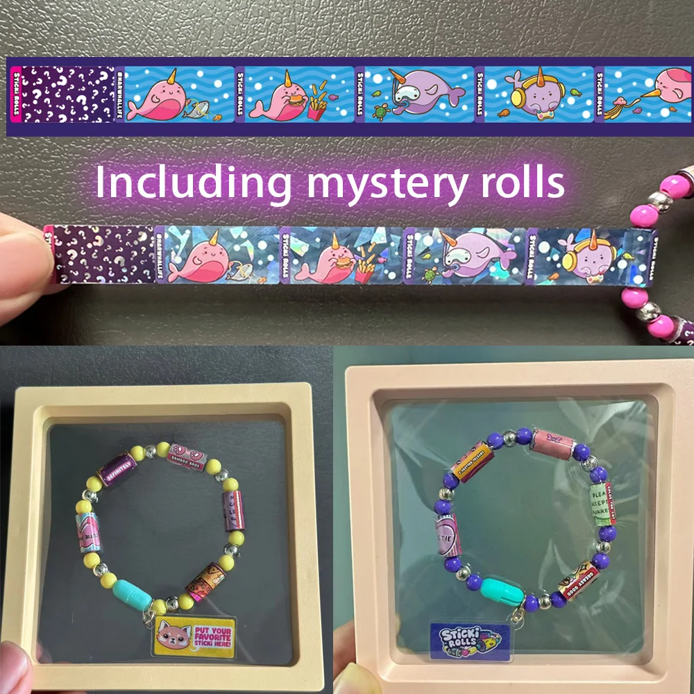 STICKI Rolls Sticki Bands - Wearable & Shareable Sticker Bracelet original 1000 Fun Sticker Designs to collect