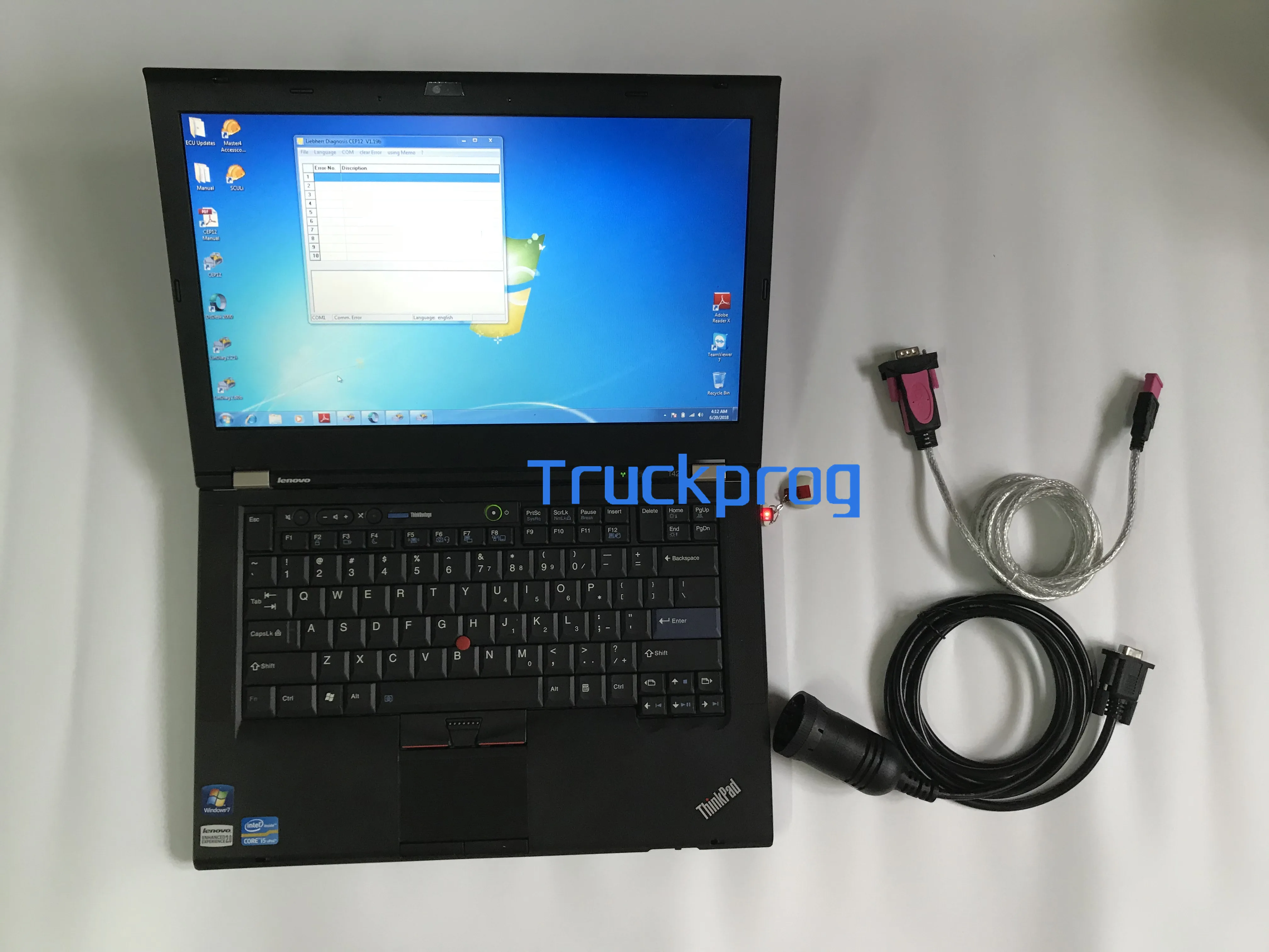 

for Liebherr Diagnostic Scanner with T420 Laptop 9 pin Deutsch Cable Crane Heavy Duty Construction Equipment Diagnostic tool