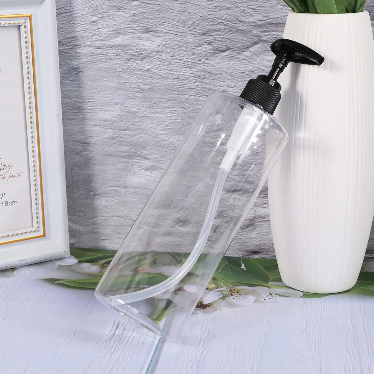 

2pcs 500Ml Empty Transparent Storage Bottle For Shampoo Lotion Bodywash Leakproof Bathroom Plastic Container Pump Head