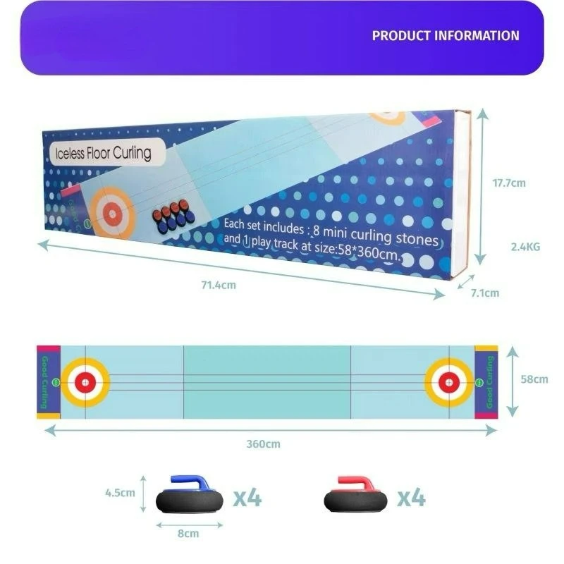Dryland Curling Interactive Entertainment Party Team Building Tabletop Land Surface Ice Hockey Sports Props Model
