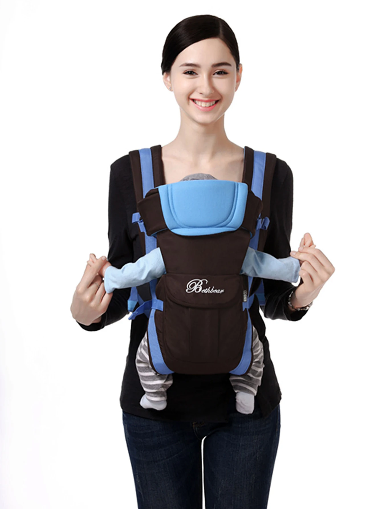 4 IN 1 Baby Carrier Breathable Simple Double Shoulder Children\'s Carrier Baby Walking Artifact Baby Anti-o-leg Carrier