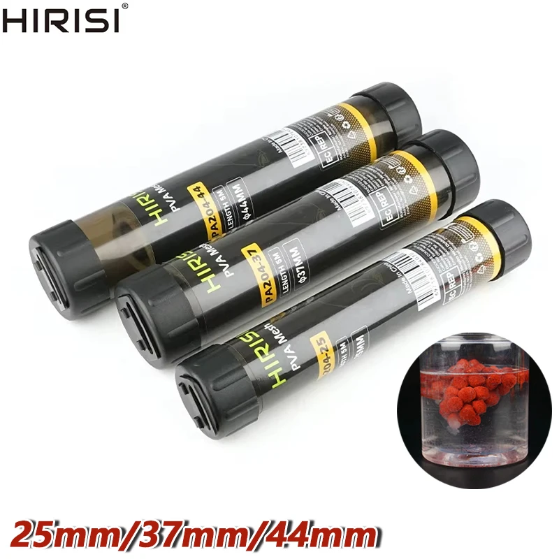 

2026 Hirisi Quick Dissolving PVA Mesh Tube for Carp Fishing Bait 25/37/44mm Size 1Pcs Carp Fishing Feeder Accessory
