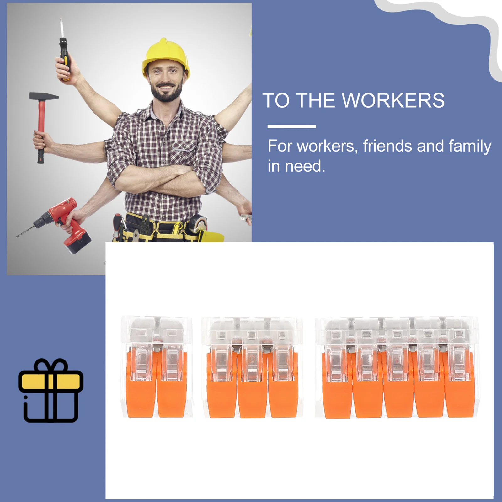 

75Pcs Lever Wire Connector Set Premium Electrical Wire Splicing Kit Transparent Cover Good Conductivity for Lighting Fixtures