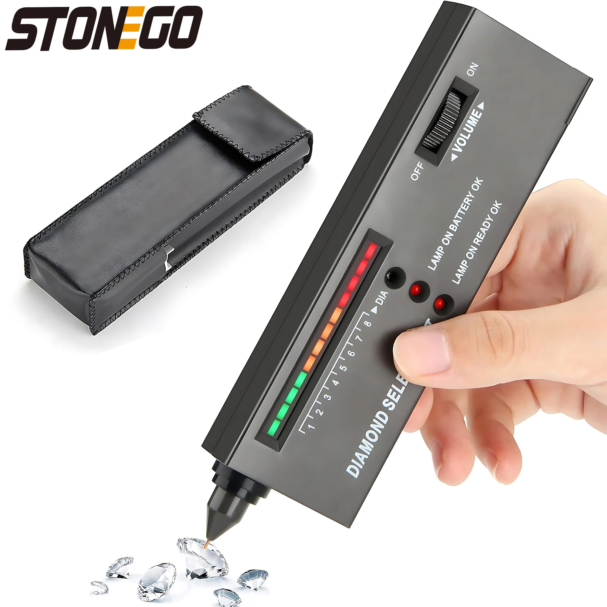 STONEGO Diamond Tester Pen - Portable Thermal Conductor Tool for Authenticity Testing of Diamonds, Jadeite, and Jade