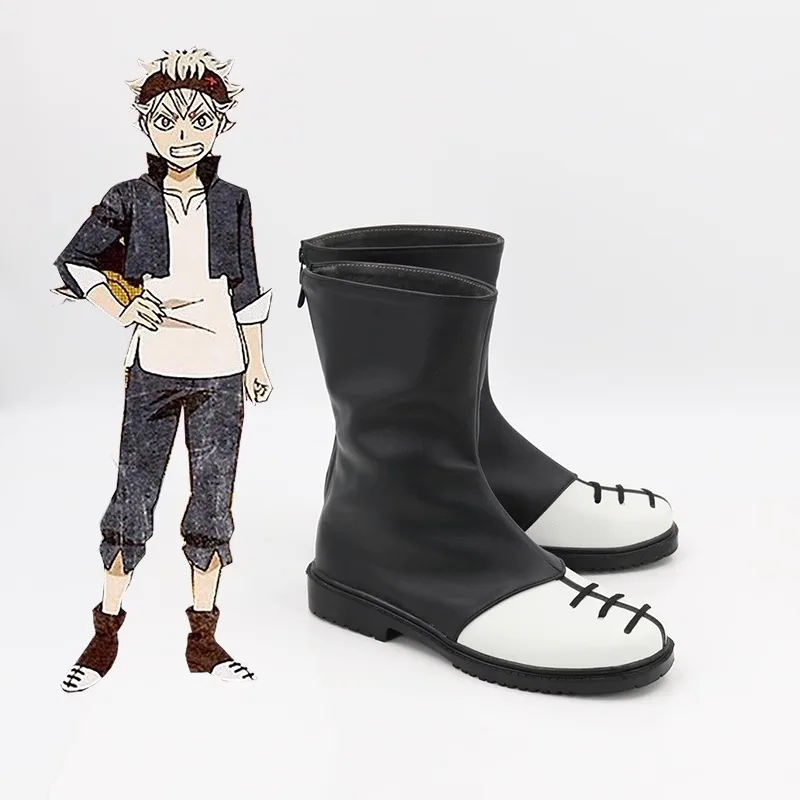 Scarpe da costume cosplay Black Clover Asta Stivali fatti a mano in ecopelle