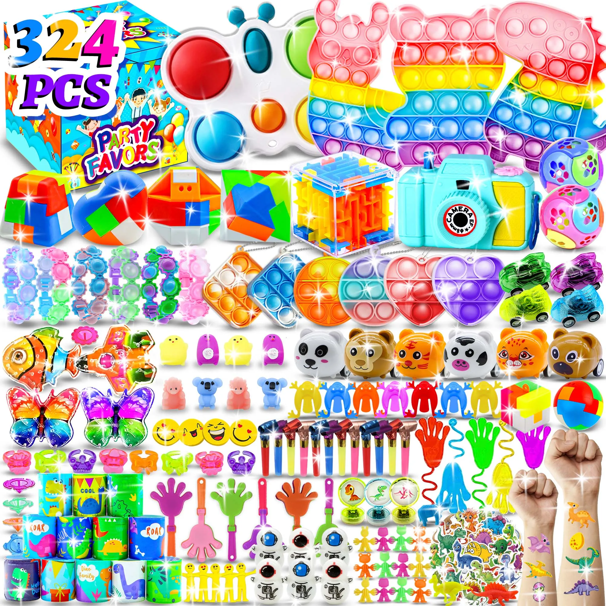 Kid Fidget Toys Party Favors Set Stress Relief Toy - Classroom Prizes Gift For Birthday And Holiday Parties Bags Goodie Stuffing