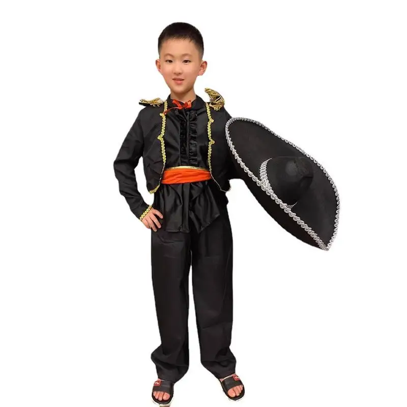 

Boys' Halloween Bullfighter Flamenco Dance Ethnic Style Costume Children's Day Performance Clothes Unique Outfit Design