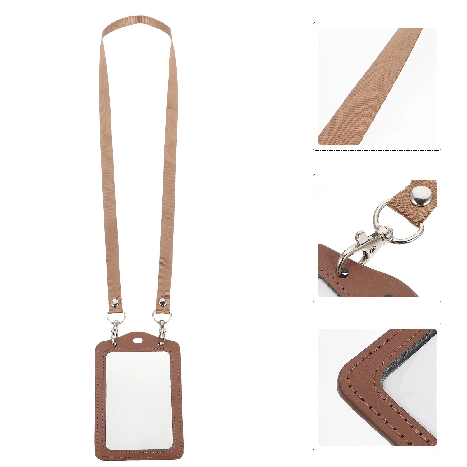 

Work Badge Holder Id Card Case Waterproof Multi-Function Lanyard For Credit Cards Employee Bus Student Name Cards Slot Cover