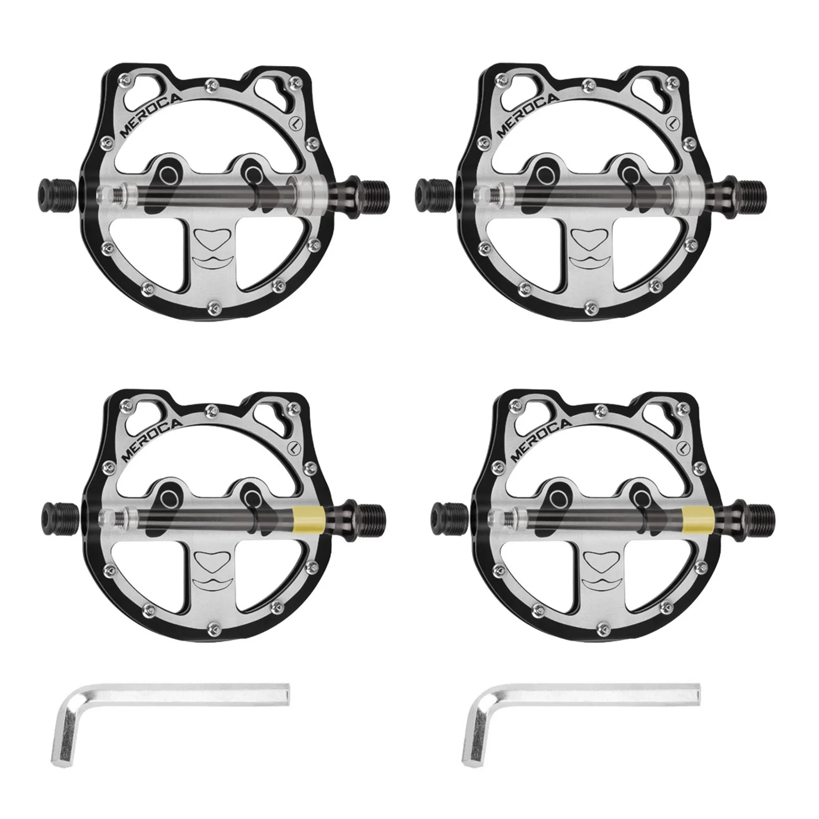 

Велосипедные педали Panda из алюминиевого сплава с ЧПУ, универсальные, с противоскользящими штифтами для шоссейных горных велосипедов