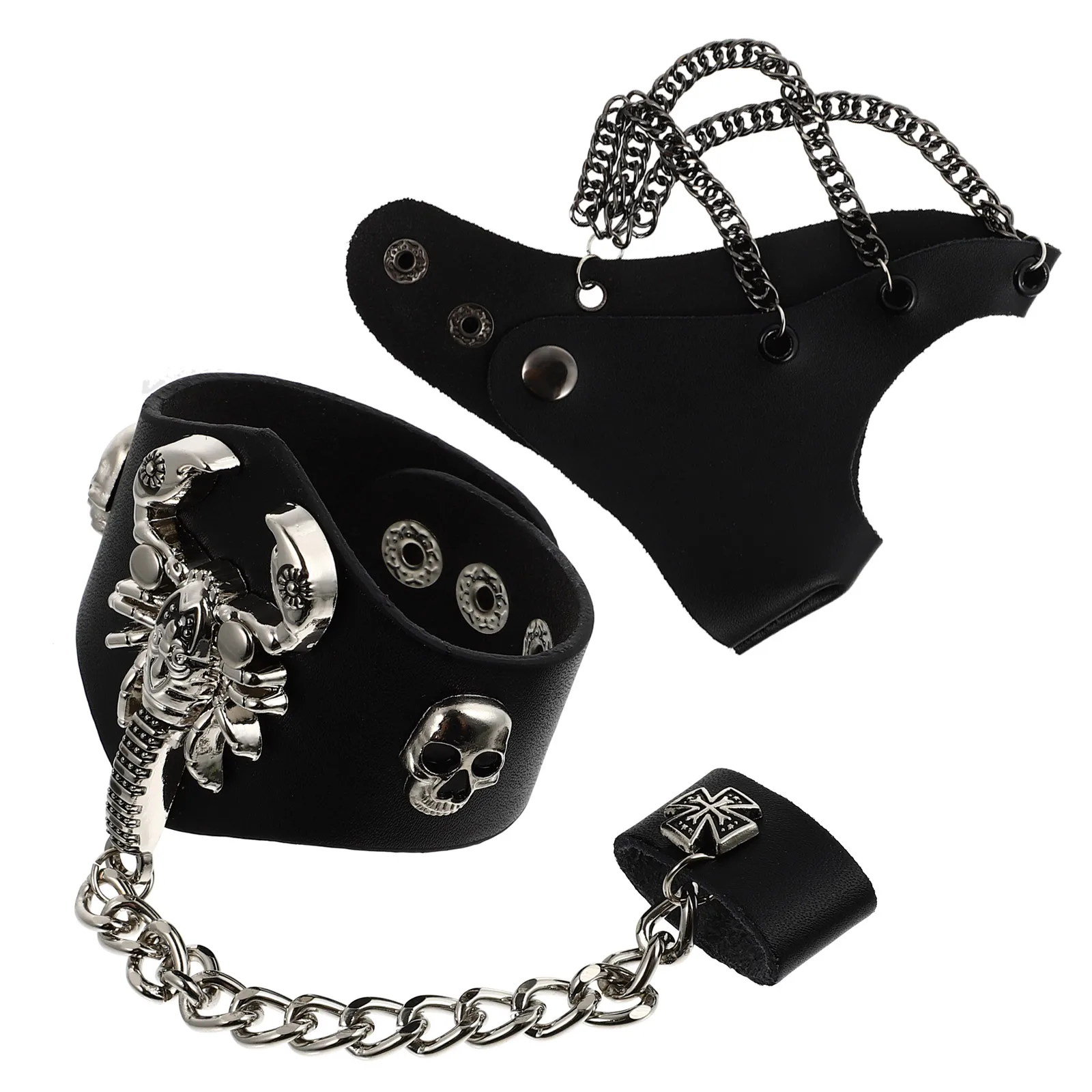 

Scorpion Punk Style Durable Alloy Wrist Decor Practical Party Finger H Bracelet Jewelry H Finger Accessories