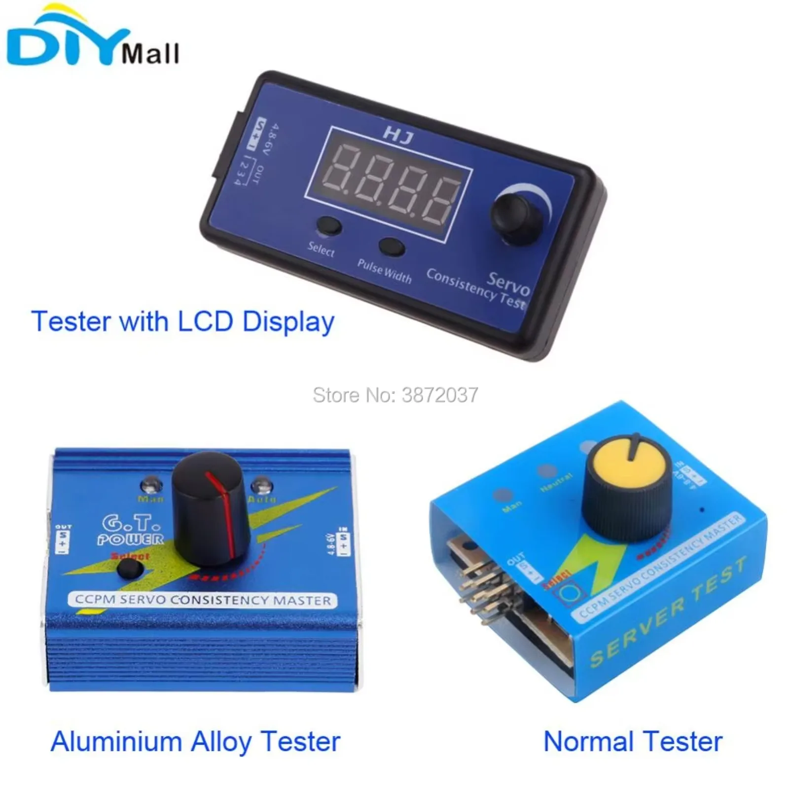 3CH Aluminium Alloy Digital Servo Tester ESC Consistency Tester for RC Helicopter Airplane Car 180 270 360 Degree Servo