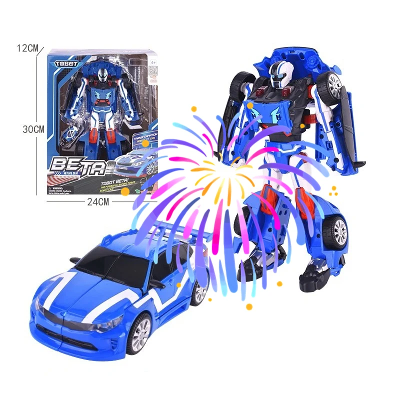 Newest Big ABS Tobot Transformation Robot Toys Korea Cartoon Brothers Anime Tobot Deformation Car Bulldozer Toys for Child Gift