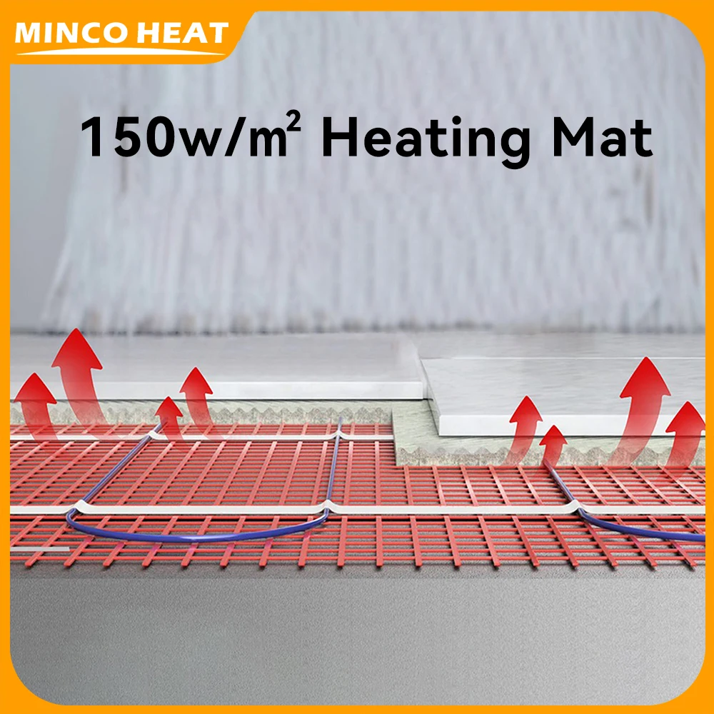 Tile Cement Heating Floor Cable Electric Warm Mat Twin Conductor Electric Warm Strand Mat 150w/㎡0.5~15㎡ for Underfloor Heating