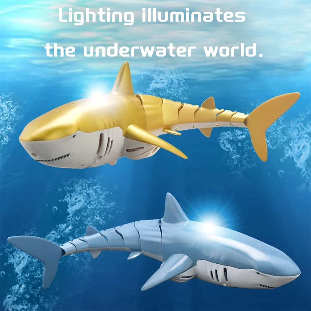 

2.4G Smart RC Remote Controlled Shark Kids Swimming Pool Electric Spray Water Toys Summer Children's Light Fish Boys Girls Gifts