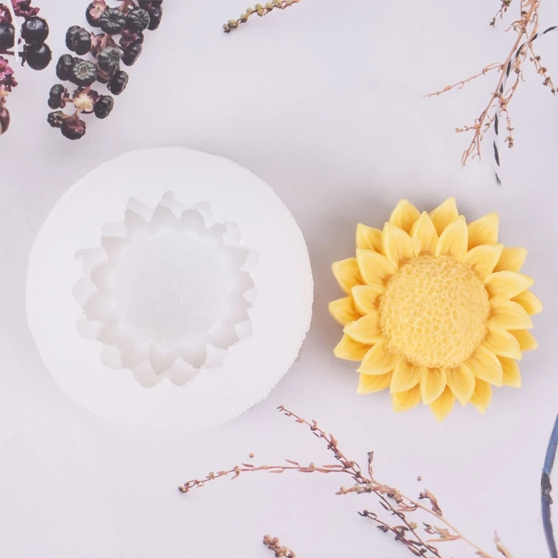 DIY Soap Molds Sunflowers Shape Silicone Material DIY Hand-Making Tool Silicone Craft Mould Silicone Material for Candle