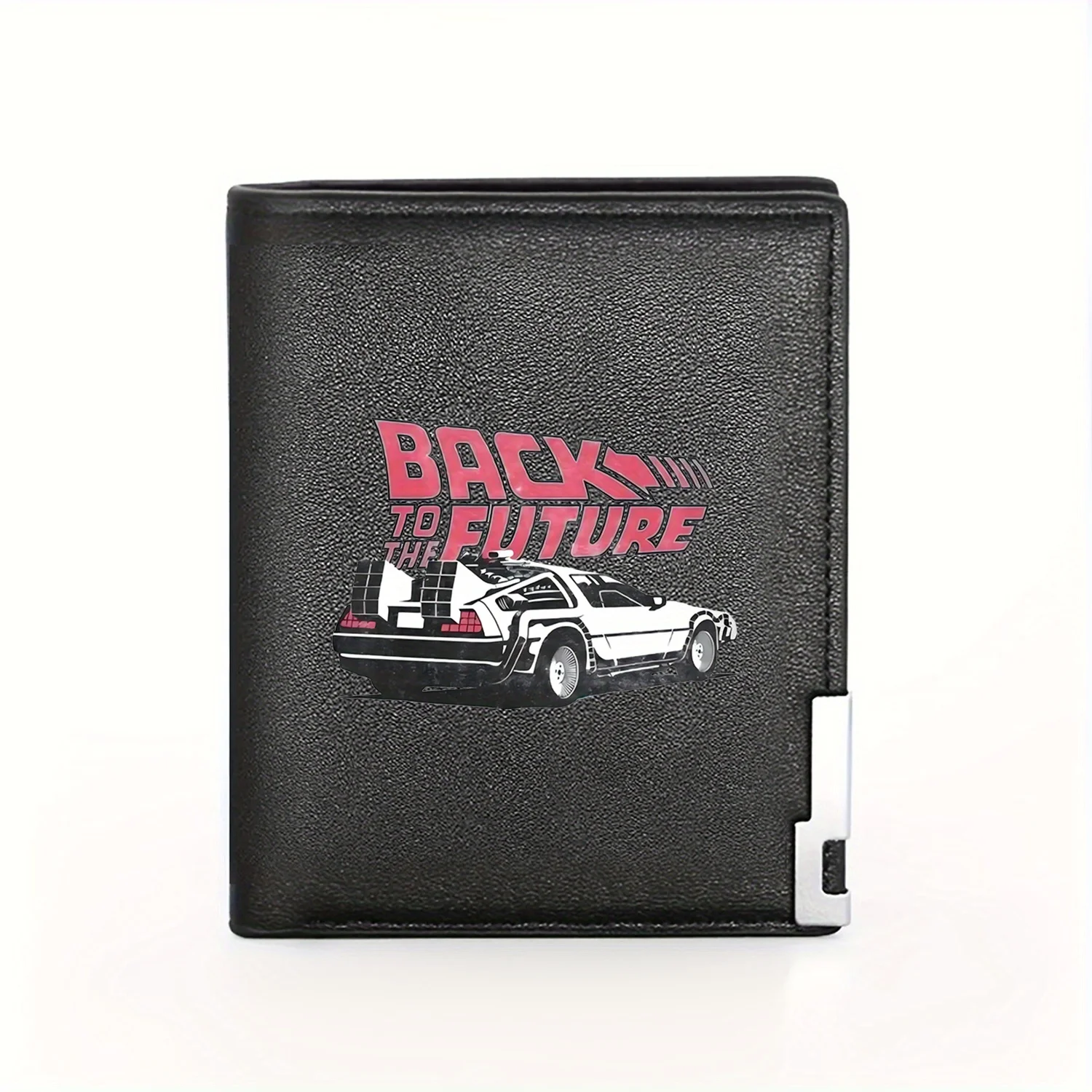 Back to the Future DeLorean Time Machine Design Business Mens Casual Elegant Simple Practical Quality Wallet Stylish Printing Gr
