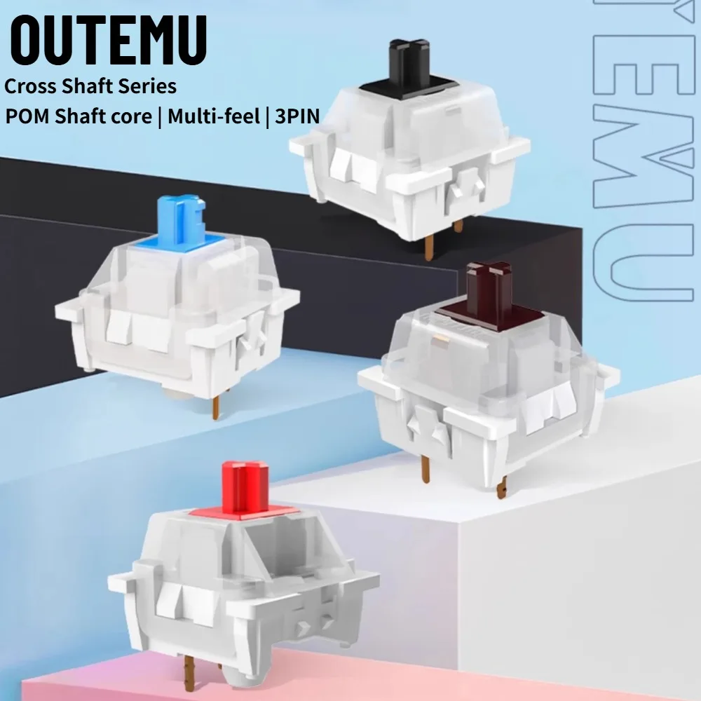 

OUTEMU Cross Switch HIFI Linear Switch Hot Swap Prelubrication Custom Multi-feel Trigger Mechanical Keyboard Accessories POM3PIN