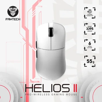 FANTECH HELIOS II XD3v3 무선 및 유선 게이밍 마우스, PAM3395 TTC 골드 스위치, 26000DPI 광학 마우스, 게이머 마우스, 55g