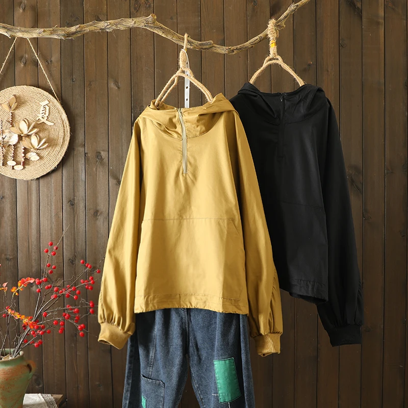 

Повседневная длинная толстовка с капюшоном Све на молнии и эластичной резинкой на талии, большие размеры, женская футболка, плиссированная уличная одежда большого размера, однотонная