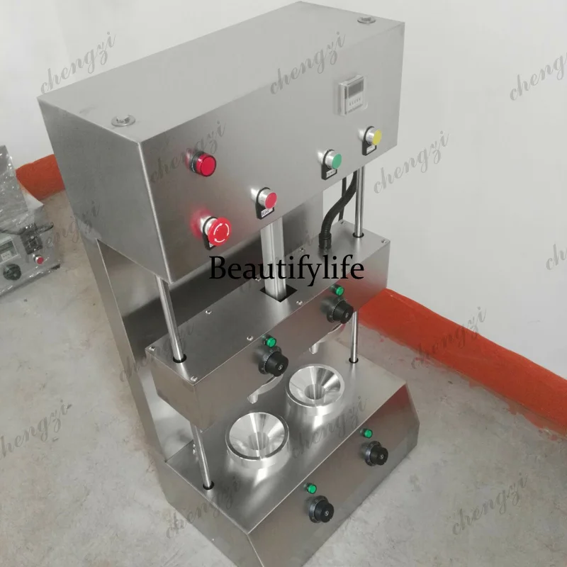 SS81 Commercial Umbrella shape Screw shape stainless steel pizza cone machine 2 working heads pizza making cone machine