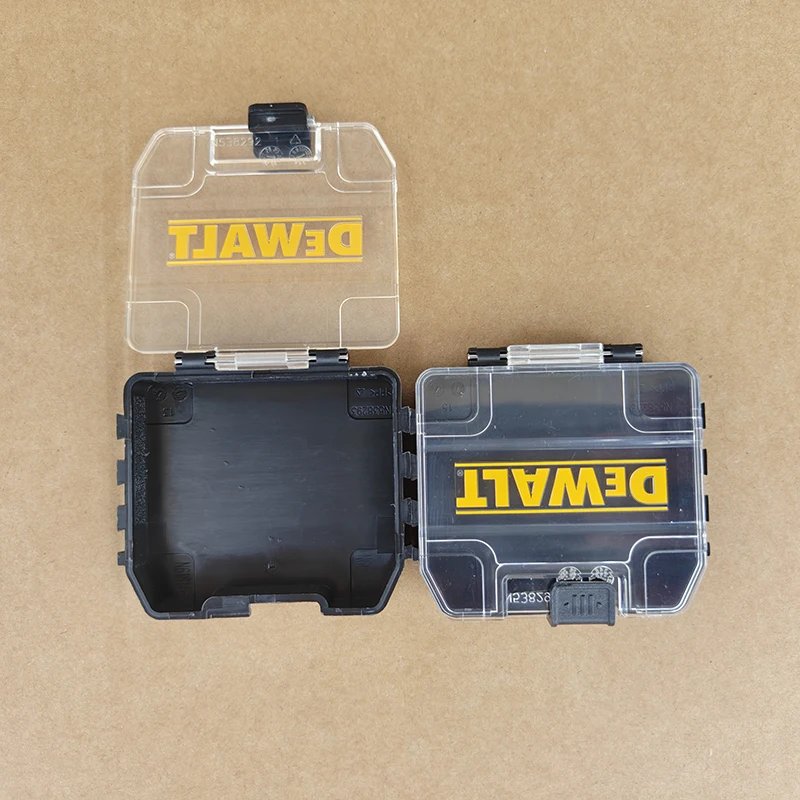 DEWALT Small Parts Storage Box N665335 Mini Plastic Bit Organizer Case 74*67*17mm Transparent Hardware Container