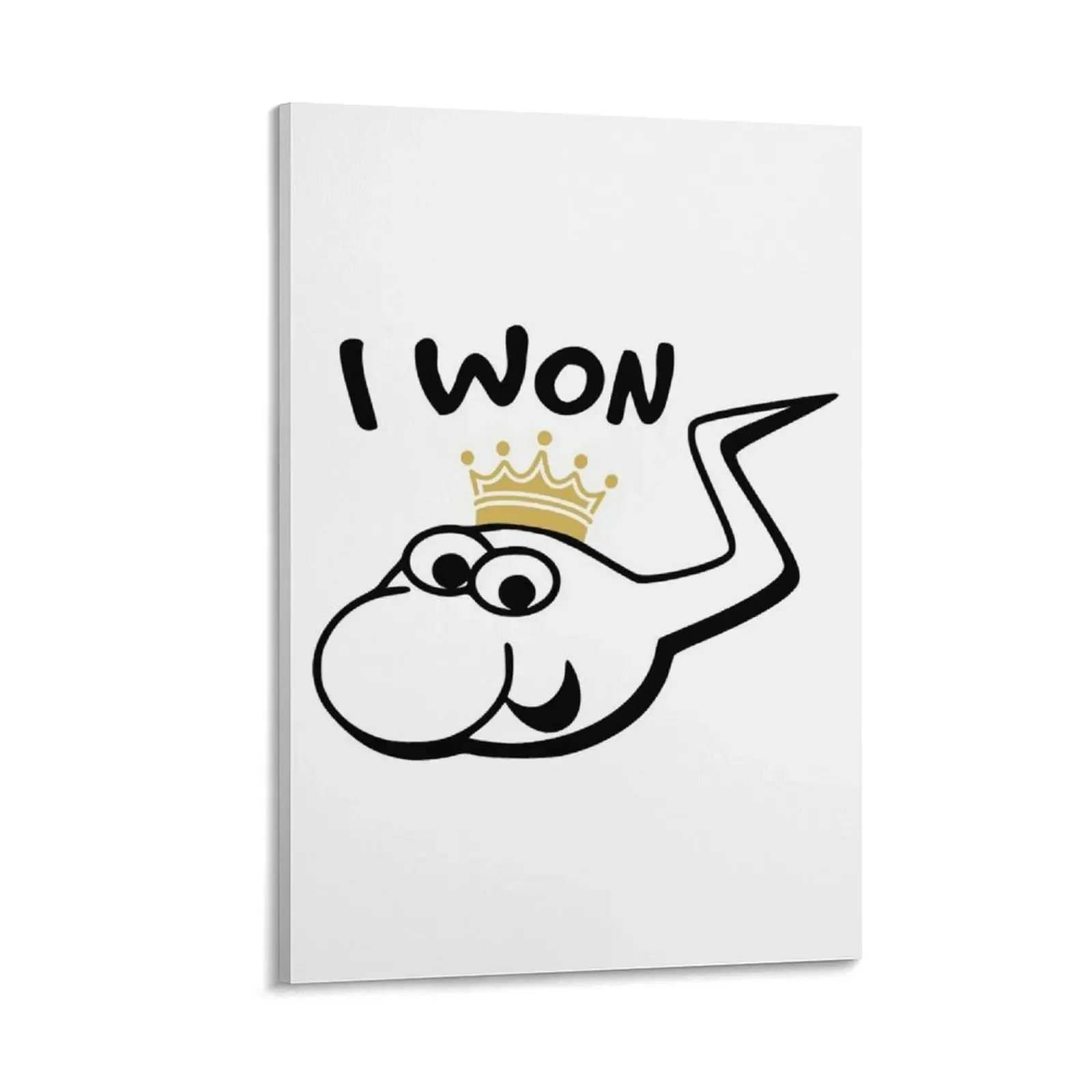 

I Won Sperm Funny Newborn Outfit Cute Baby Clothes Canvas Painting Decor for room korean room decor