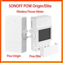 SONOFF POW Origin Elite 16A 20A Wifi Smart Power Meter Switch Power Consumption LCD Display Wireless Remote Control Via eWelink