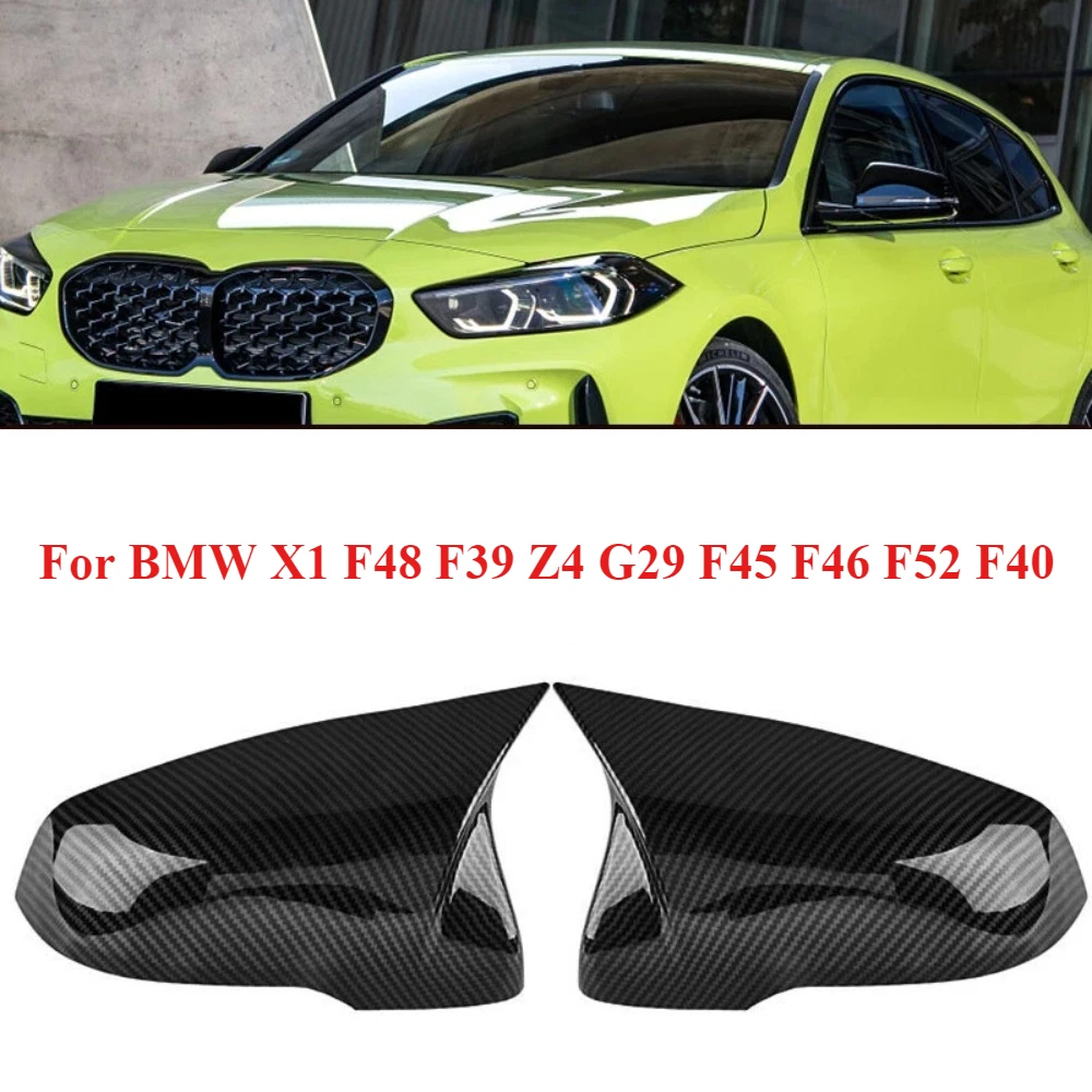

2pcs Glossy Black Side Wing modified Rearview Mirror Cover caps For BMW X1 F48 X2 F39 Z4 G29 2GT F45 F46 F52 F40 Toyota Supra
