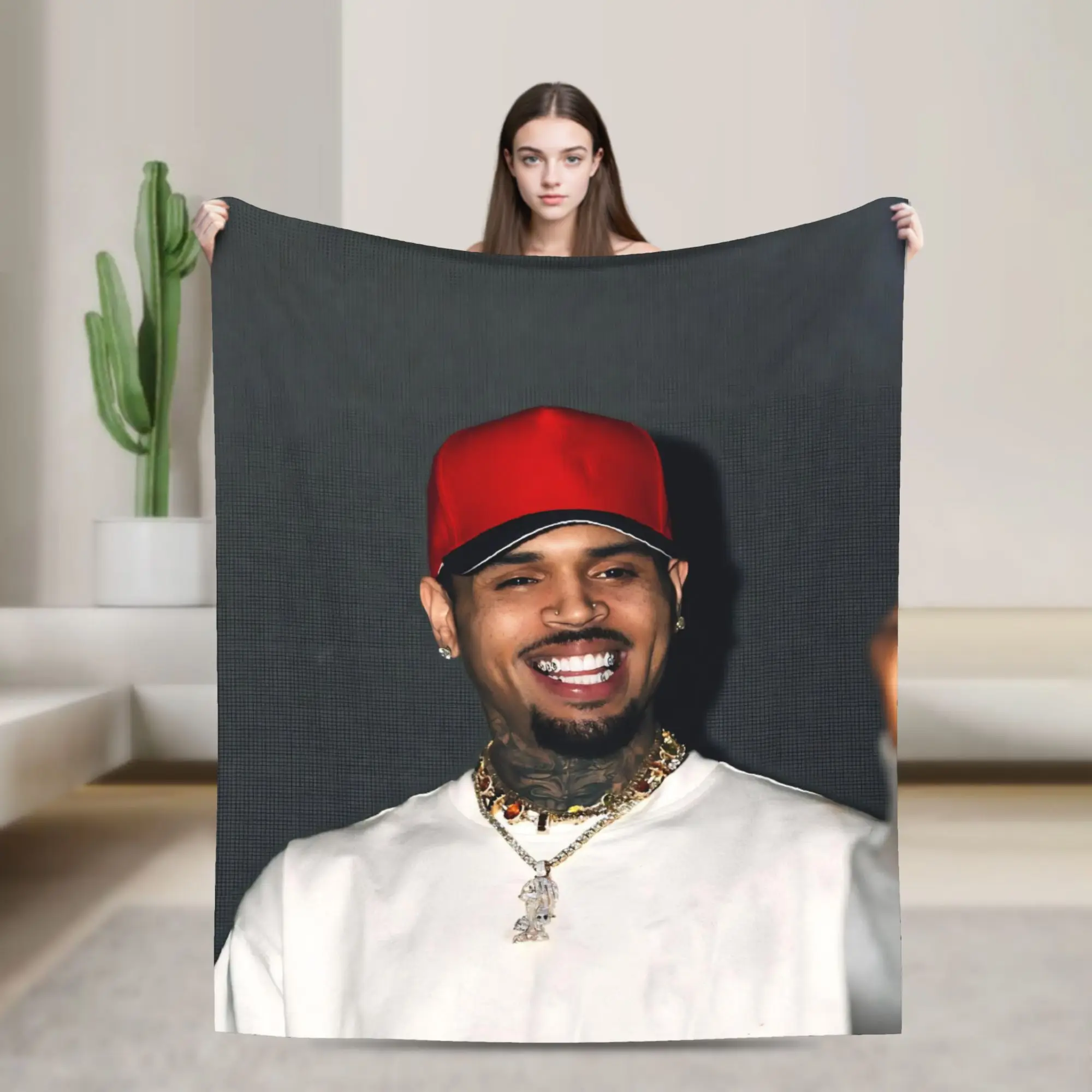 Super Soft Blanket Decorative Chris Brown Breezy Bowl XX Tour Throw Blanket Flannel Bedspread For Couch Chair Bed Cover